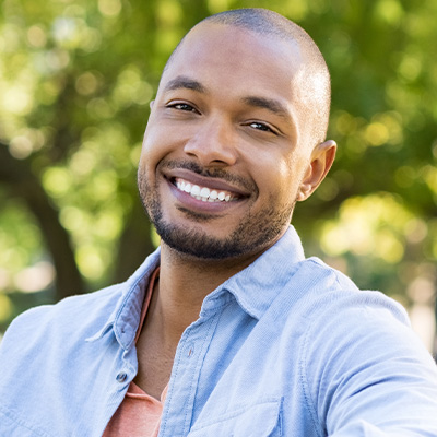 Man with brilliant white smile