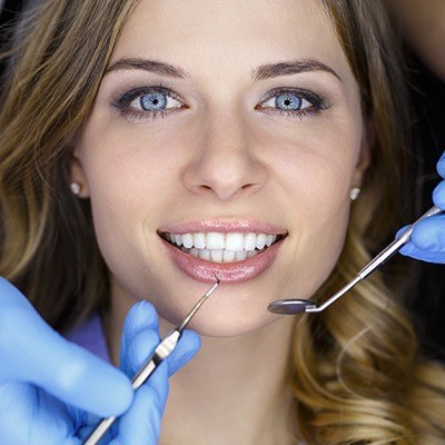 Woman with beautiful smile