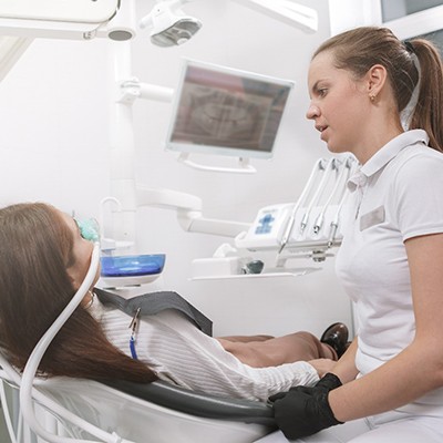 A patient receiving sedation dentistry in Springfield
