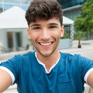 Young man with attractive smile